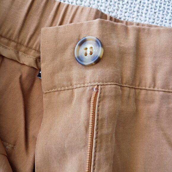 ZARA Women's Tan/Brown High-Waisted Tailored Bermuda Shorts | Size XS - Picture 6 of 6